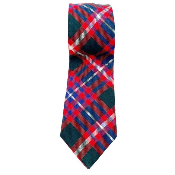 MacFarlane Modern Tartan Neck Tie 100% Wool Scottish Family Clan Men’s Necktie - Picture 5 of 9
